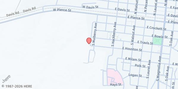 Map showing Luling Community Food Pantry at 402 S. Mulberry, Luling, TX