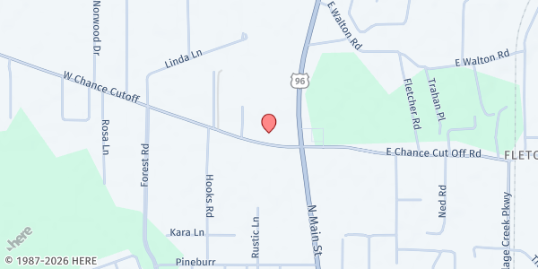 Map showing Lumberton Civic Women's League/Caring Hearts at 70 W. Chance Cutoff, Lumberton, TX