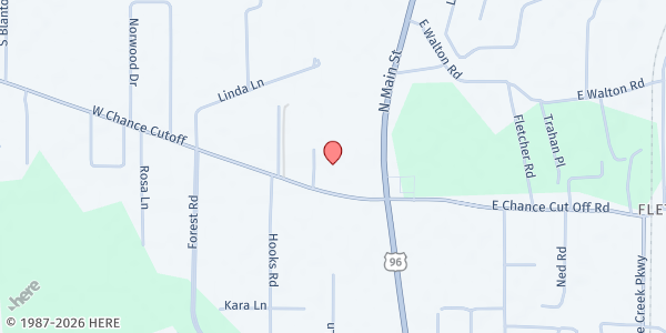 Map showing Sharing & Caring Center at 90 E. Chance Cutoff, Lumberton, TX