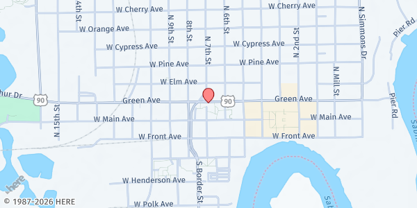 Map showing Madison Mobile Pantry at , Madison, TX