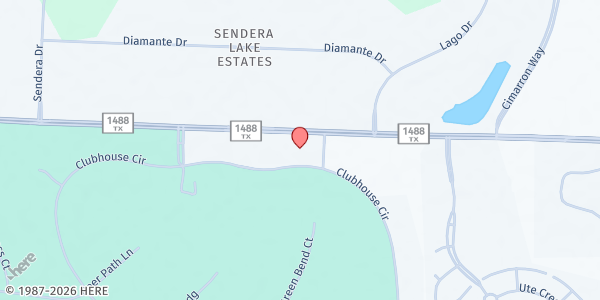 Map showing Wildwood UMC at 8911 Farm to Market Rd. 1488, Magnolia, TX