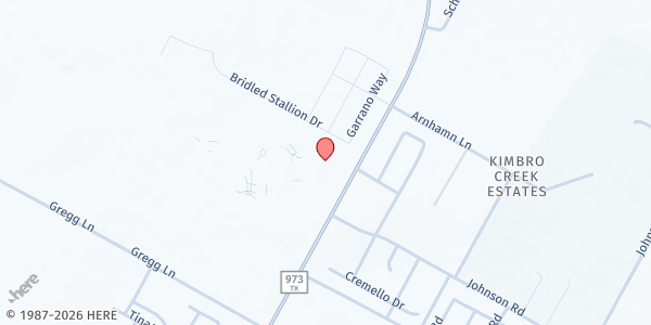 Map showing Central Austin Mobile Pantry at Manor Sr High School at 14832 FM973, Manor, TX