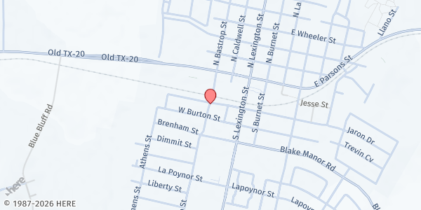 Map showing Manor Town II at 212 South Bastrop Street, Manor, TX