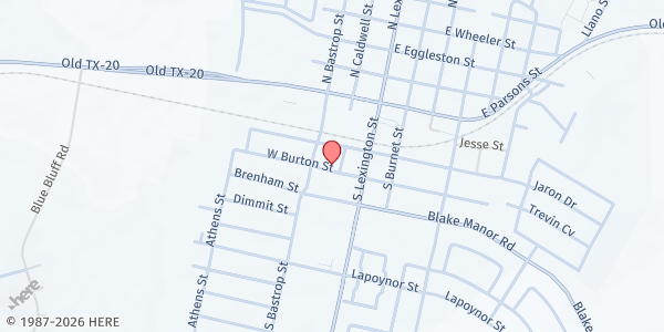 Map showing Manor Town II at 212 S. Bastrop St., Manor, TX