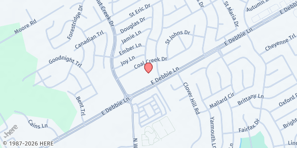 Map showing Unity Center at 651 E. Debbie Ln., Mansfield, TX