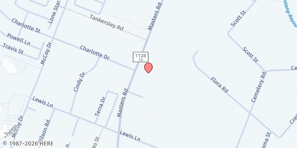 Map showing The Well on Masters Road at 6911 Masters, Manvel, TX