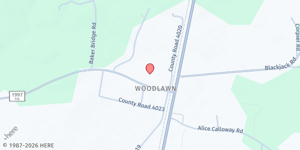 Map showing Bethel Temple PCG-Templo Bethel at 3108 Farm to Market 1997 N., Marshall, TX