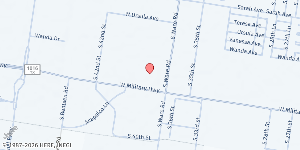 Map showing STC - Technology Campus at 3700 W. Military Hwy., McAllen, TX