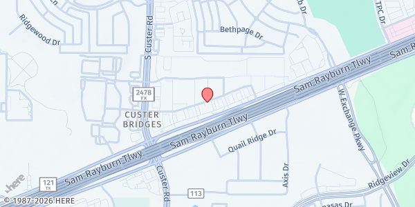 Map showing Children's Health - McKinney at 8880 State Highway 121; Suite 118, McKinney, TX