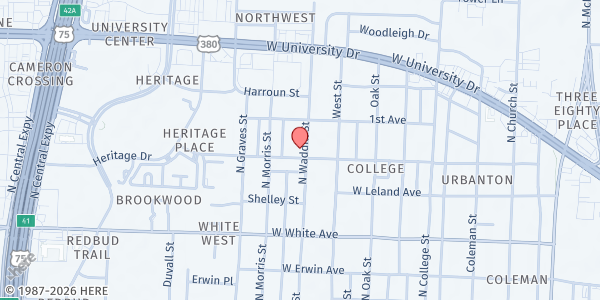 Map showing Community Lifeline Center - McKinney at 1601 N. Waddill St. Ste. 102, McKinney, TX