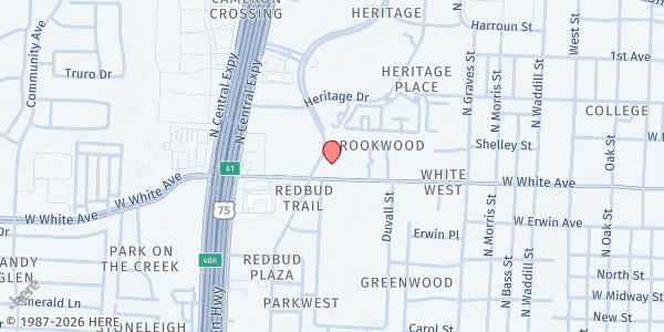 Map showing Little Free Pantry at First Presbyterian Church at 2000 W. White Ave., McKinney, TX