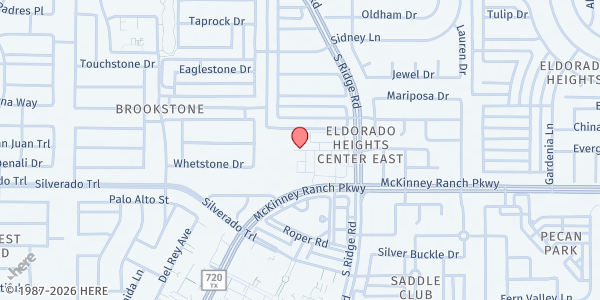 Map showing McKinney Little Free Pantry @ St. Andrew's Episcopal Church at 6400 McKinney Ranch Parkway, McKinney, TX