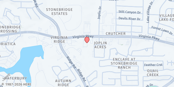 Map showing McKinney Little Free Pantry-Virginia Pkwy at 5871 Virginia Pkwy., McKinney, TX