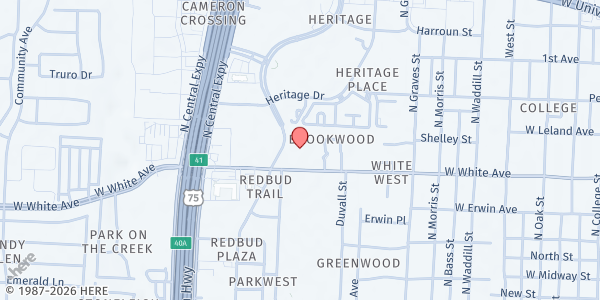 Map showing McKinney Little Free Pantry - W. White Ave. at 2000 West White Avenue, McKinney, TX