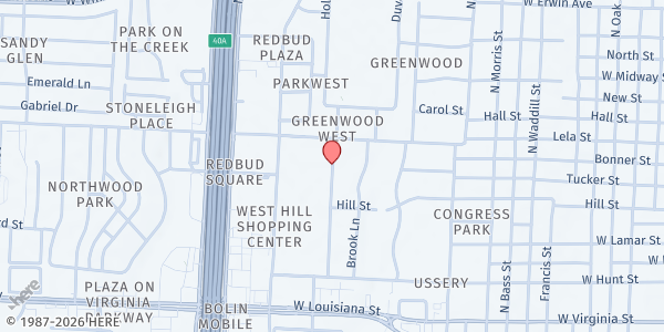 Map showing St. Michael's Church at 411 Paula Road, McKinney, TX
