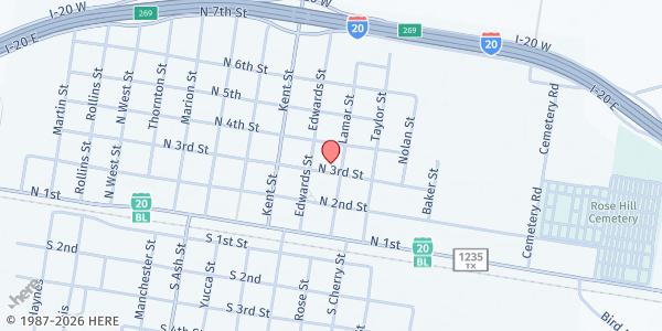 Map showing Love & Care Ministries - Merkel Campus at 906 N. 3rd St., Merkel, TX