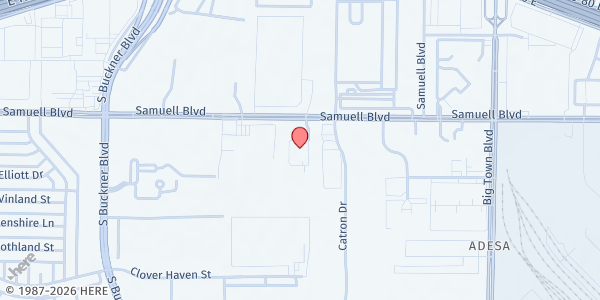Map showing Buckner Children & Family Services - Mesquite at 5405 Shoe Dr, Mesquite, TX