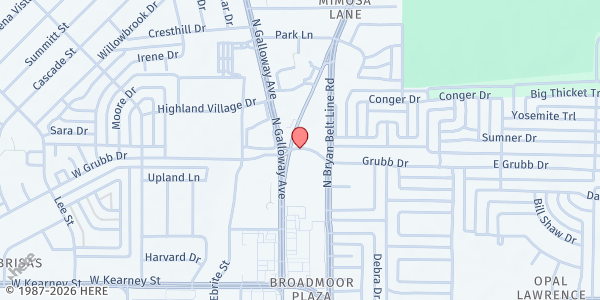 Map showing Resolution Family Ministry at PO Box 850046, Mesquite, TX