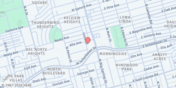 Map showing Hope Center 2412 Loma Drive at 2412 Loma Drive, Midland, TX
