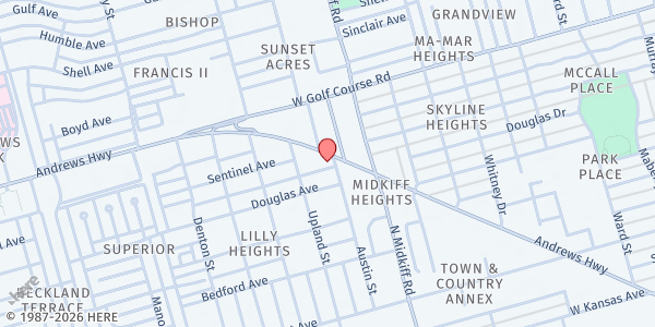 Map showing Jubilee Center of Midland at 3311 Andrews Hwy., Midland, TX