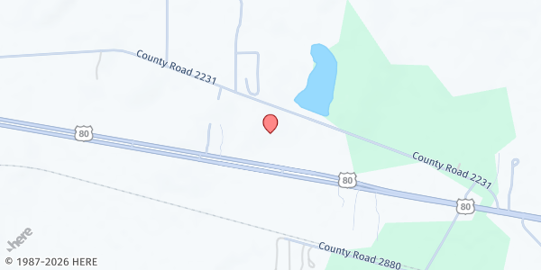 Map showing Rose Hill Community Food Pantry at 110 PR 6882, Mineola, TX