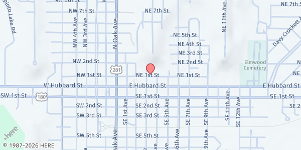 Map showing New Haven at 115 SW 3rd Street, Mineral Wells, TX