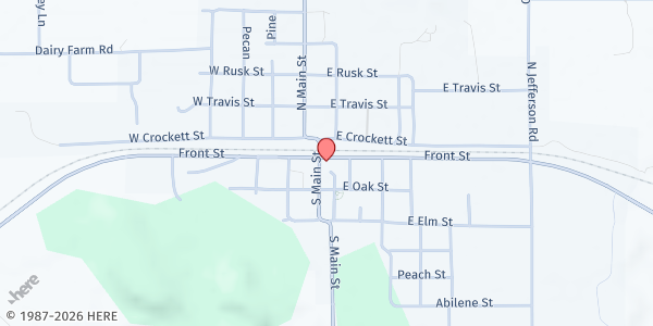 Map showing Mingus-Gordon Food Pantry at 820 Wayne Street, Mingus, TX