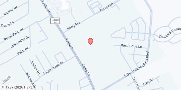 Map showing Barbers Hill EPIC Center at 9600 Eagle Drive, Mont Belvieu, TX