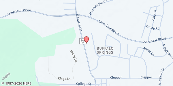 Map showing Montgomery County United at 14740 Liberty Street, Montgomery, TX