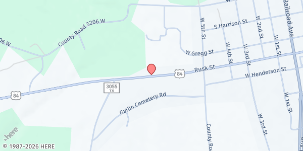 Map showing Mt. Enterprise Volunteer Fire Dept. at 1002 W Rusk, Mt. Enterprise, TX