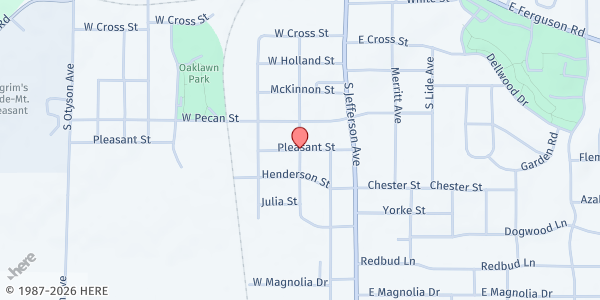 Map showing RRW TEACH at 502 Sheppard St, Mt. Pleasant, TX