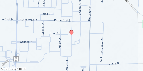Map showing Franklin County Food Pantry at 824 Leftwich St, Mt. Vernon, TX