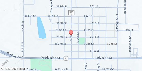 Map showing Muenster Mobile at 136 S Ash St, Muenster, TX