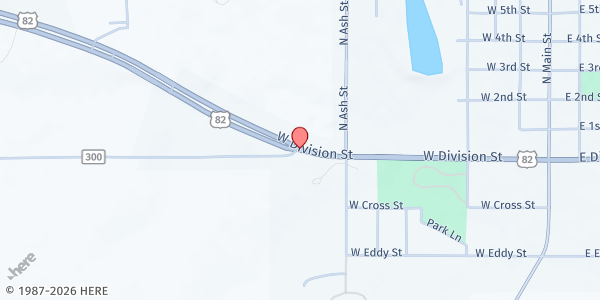 Map showing My Brothers House at 711 W Division Street, Muenster, TX