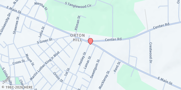 Map showing Nacogdoches HOPE at 2100 E. Main, Nacogdoches, TX