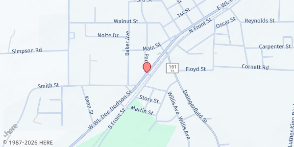 Map showing Hands Extended at 104 Pace Street, Naples, TX