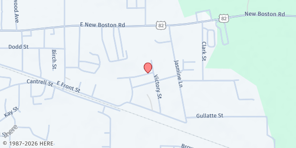 Map showing Nash Full Gospel Holy Temple-Food Distribution Center at 200 College St., Nash, TX