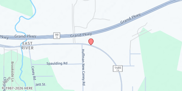 Map showing New Caney Food Pantry at 21665 FM 1485, New Caney, TX