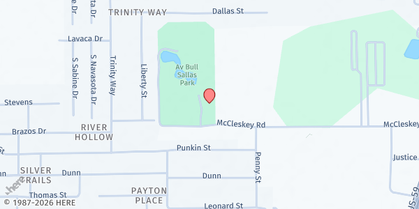 Map showing New Caney Iglesia Adventista at 21679 McCleskey Rd, New Caney, TX