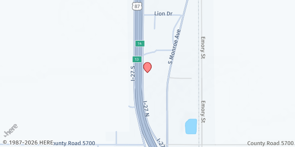 Map showing Feed King at 403 S. Auburn Ave., New Deal, TX