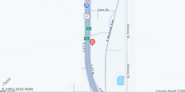 Map showing Feed King Livestock Supply - New Deal at 403 S. Auburn Ave., New Deal, TX