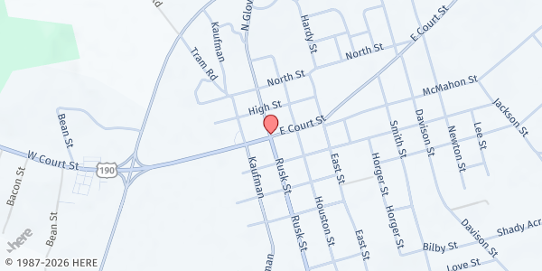 Map showing Newton Food Share at 509 N. Main, Newton, TX