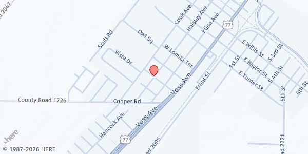 Map showing Odem Fellowship Pantry- Methodist at 1301 Haisley, Odem, TX