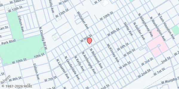 Map showing Belmont Baptist Food Pantry at 1200 W. 8th St., Odessa, TX