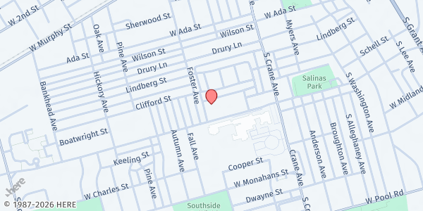 Map showing Bethlehem Baptist Church at 1000 W Clements St, Odessa, TX