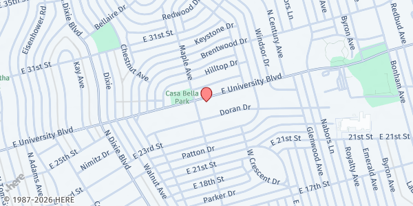 Map showing Ector County Greater Works at 2616 Maple St., Odessa, TX