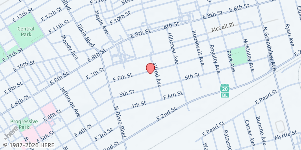 Map showing Family Promise of Odessa at 1354 E. 6th St., Odessa, TX