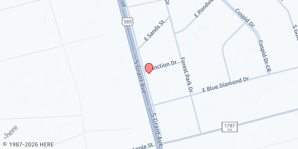 Map showing Felma and Sons at 16015 US-385, Odessa, TX