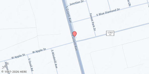 Map showing Vy 1 'D) L fN LN 'D) Felma and Sons at 16015 S Hwy 385, Odessa, TX