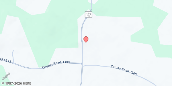 Map showing Mt. Mitchell Church of Christ at 6238 FM 144 N, Omaha, TX